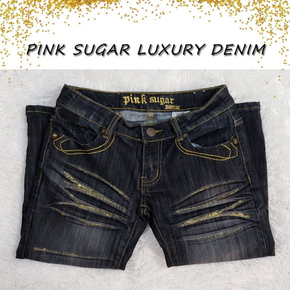 Pink Sugar Luxury Denim Denim - Pink Sugar Luxury Denim Jean Capris 9/10
